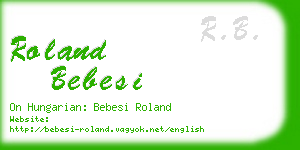 roland bebesi business card